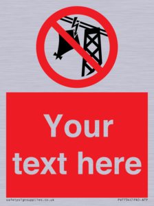 Custom prohibition do not fly kites near overhead electrical power lines